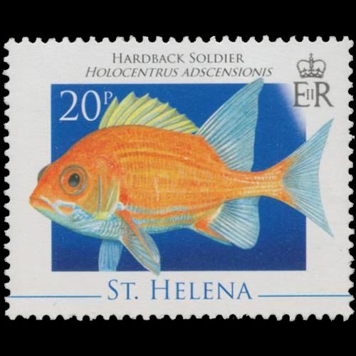 Saint Helena postage - Holocentrus adscensionis (Squirrelfish)