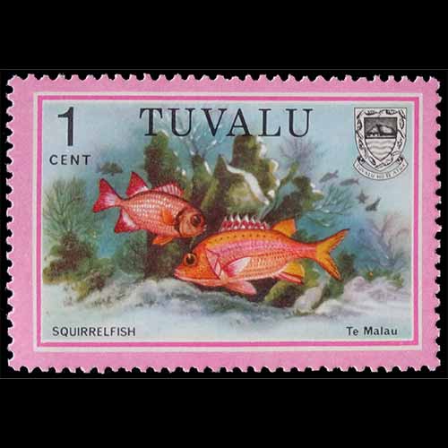 Tuvalu postage - Holocentrus adscensionis (Squirrelfish)