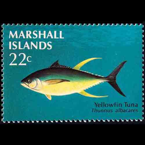Marshall Islands postage - Thunnus albacares (Yellowfin tuna)