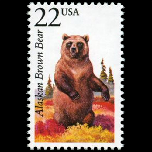 United States postage - Ursus arctos (Grizzly Bear)