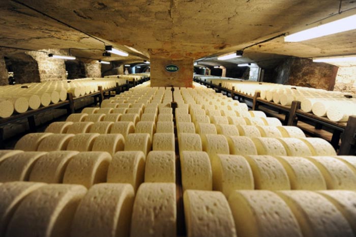 Penicillium roqueforti (Roquefort) cave where cheese is made