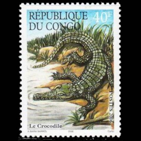 Republic of the Congo postage - Crocodylus niloticus (Nile crocodile) 