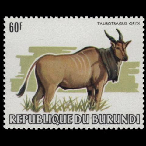 Burundi postage - Taurotragus oryx (Southern eland)