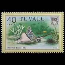 Tuvalu postage - Aetobatus narinari (Spotted eagle ray)