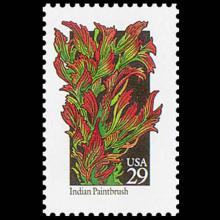 United States postage - Castilleja linariifolia (Wyoming Indian paintbrush)