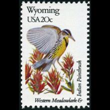 United States postage - Castilleja linariifolia (Wyoming Indian paintbrush)
