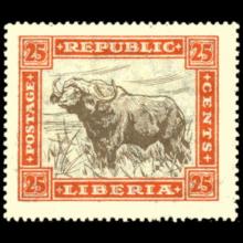 Liberia postage - Syncerus caffer (African buffalo)