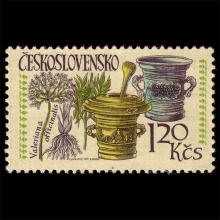 Czechoslovakia postage - Valeriana officinalis (Valerian)