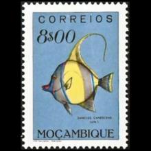 Mozambique postage - Zanclus cornutus (Moorish idol)